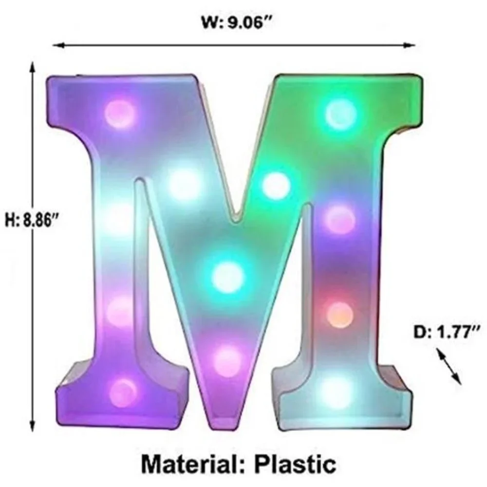 Colorful LED Marquee Letter Lights with Remote – Party Bar Letters with Lights